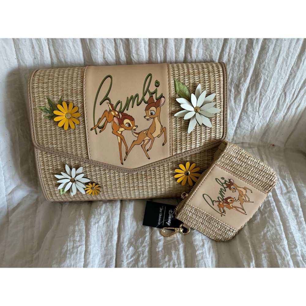 Our Universe Bambi Weaved Basket Crossbody Bag & Coin Wallet Set